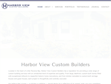 Tablet Screenshot of harborviewcustombuilders.com